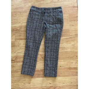 White House black market black and white pants size 8 stretchy work pants dress